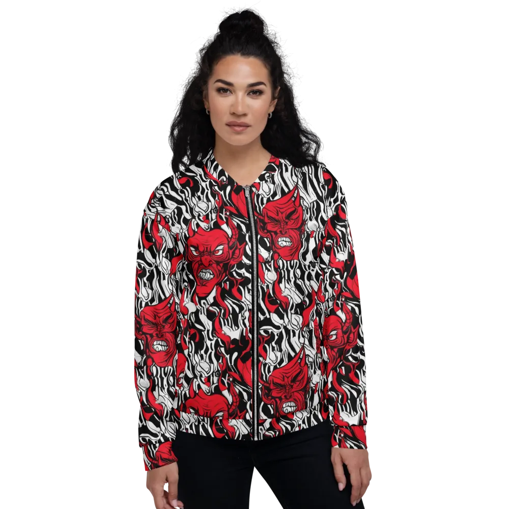 Devil’s Rorschach on Bomber Jacket — Front