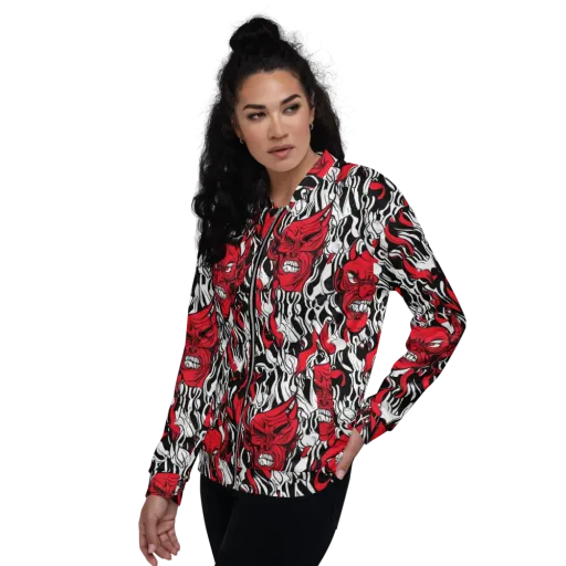 Devil’s Rorschach on a Bomber Jacket