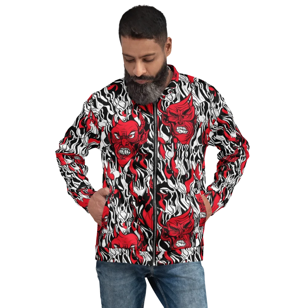 Devil’s Rorschach on Bomber Jacket — Front