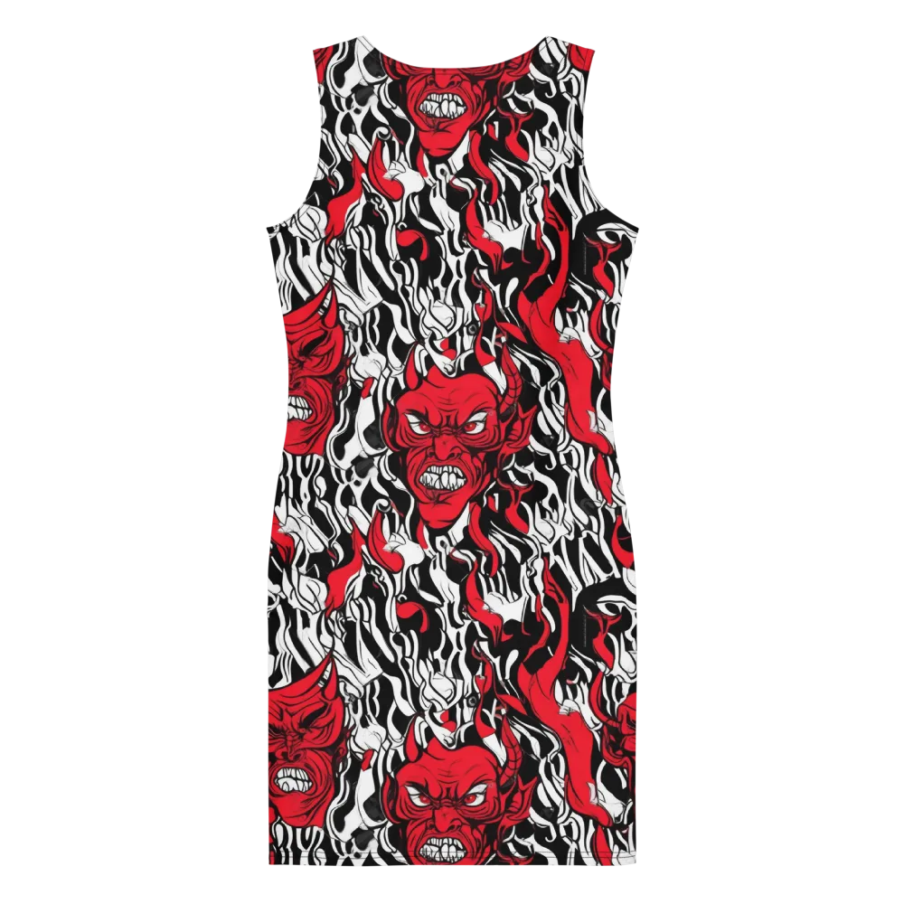 Devil’s Rorschach on Bodycon Dress — Back
