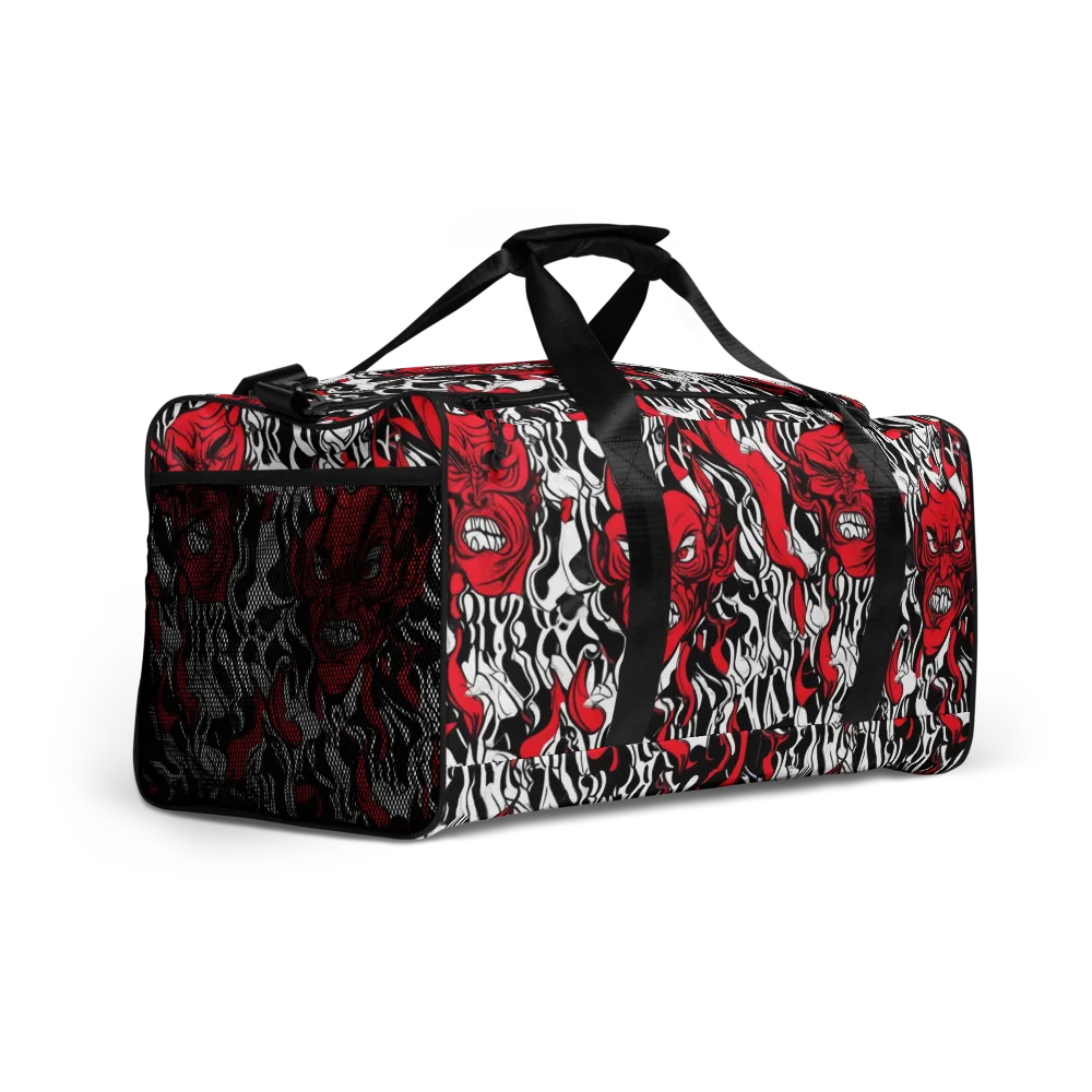 Devil’s Rorschach on Duffle Bag — Right Front