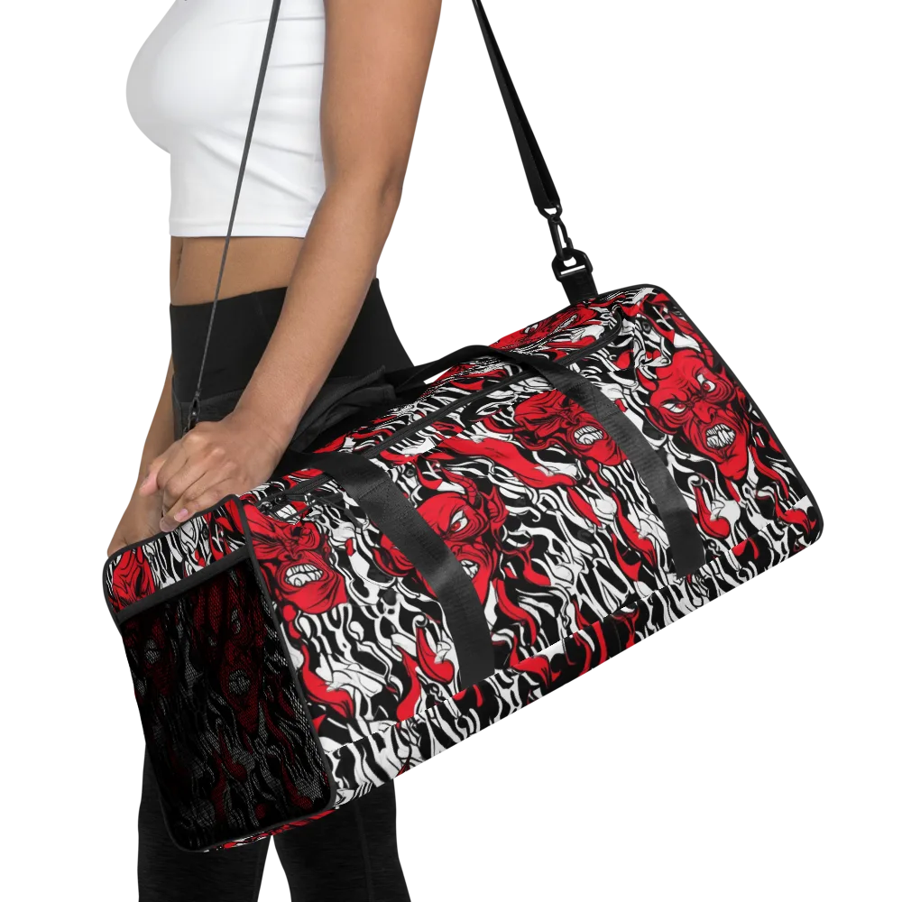 Devil’s Rorschach on Duffle Bag — Front