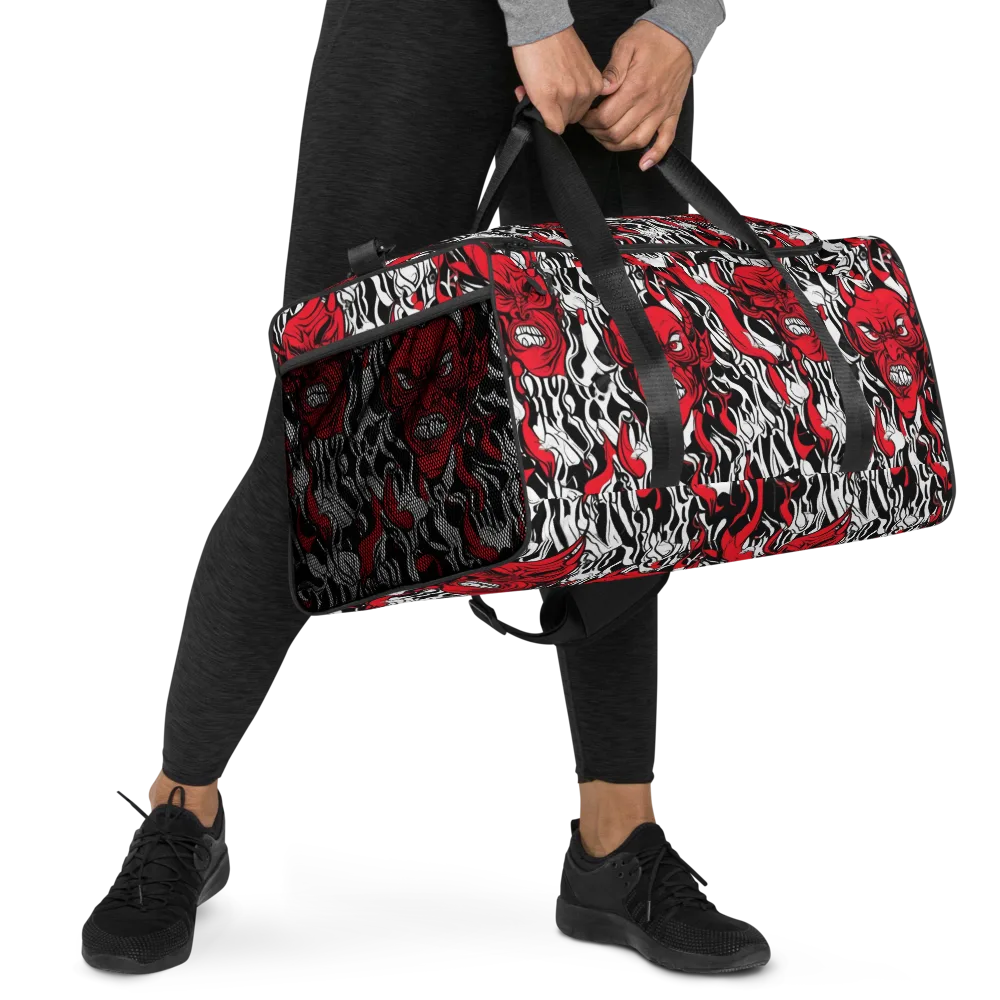 Devil’s Rorschach on Duffle Bag — Right Front