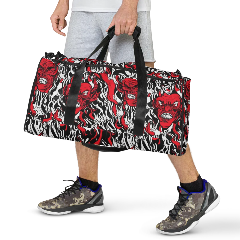 Devil’s Rorschach on Duffle Bag — Front