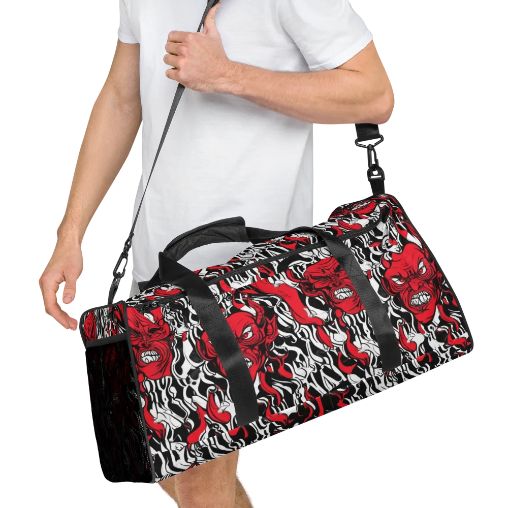 Devil’s Rorschach on Duffle Bag — Right Front