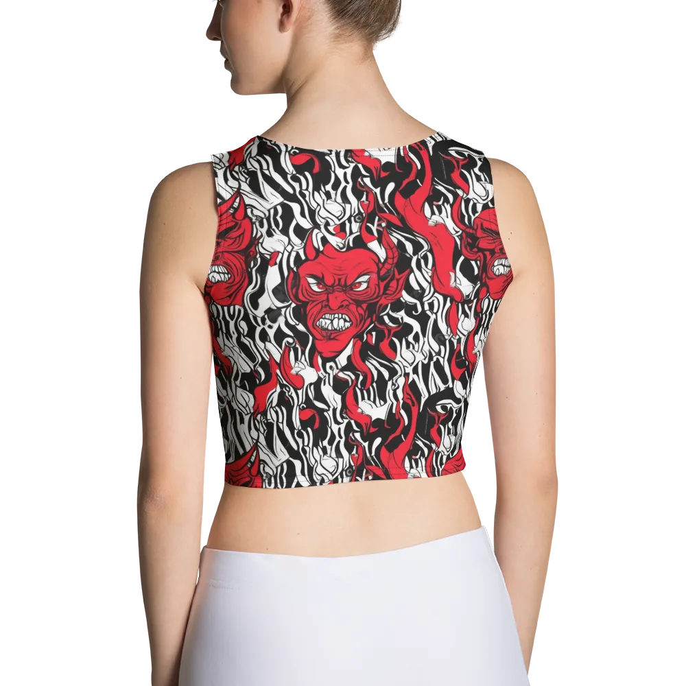 Devil’s Rorschach on Crop Top — Back