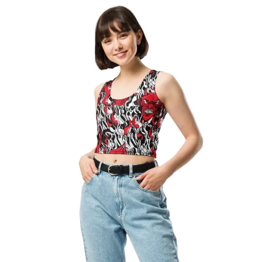 Devil’s Rorschach on a Crop Top