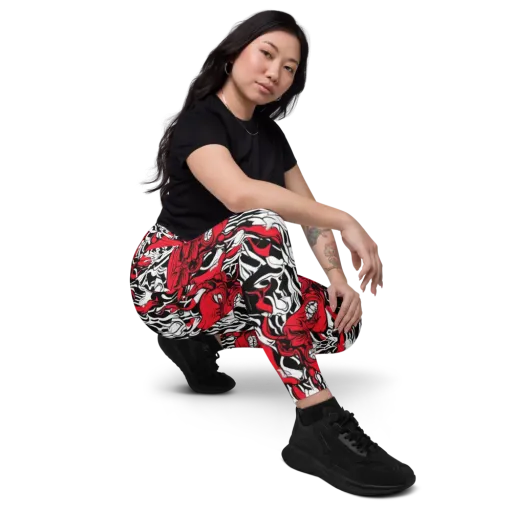Devil’s Rorschach on a Leggings with Pockets