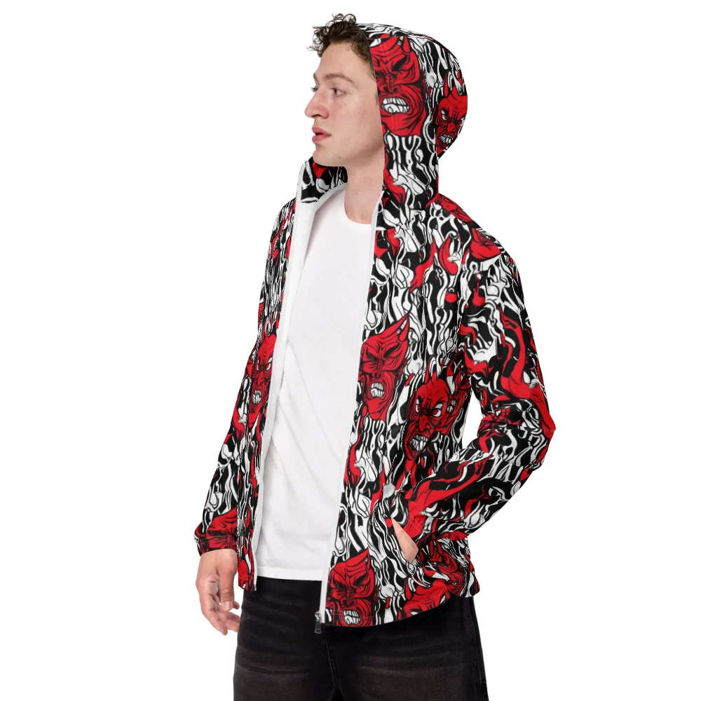 Devil’s Rorschach on Men's Windbreaker — Left Front
