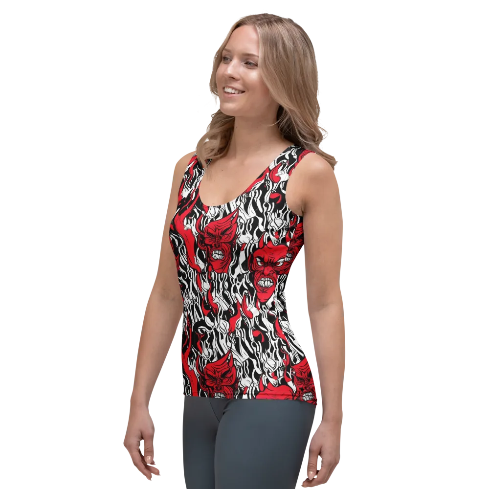 Devil’s Rorschach on Women's Tank Top — Left Front