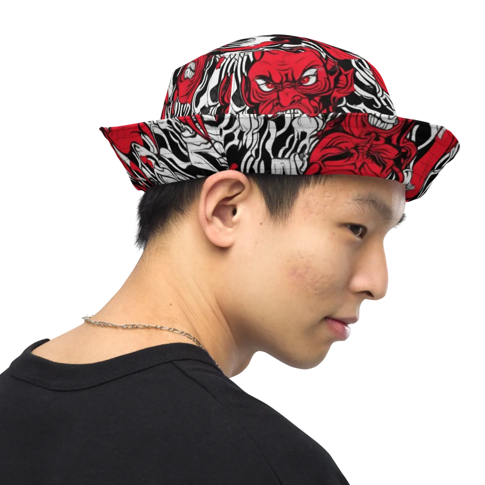 Devil’s Rorschach on Reversible Bucket Hat — Right Outside