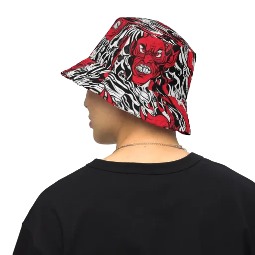 Devil’s Rorschach on a Reversible Bucket Hat