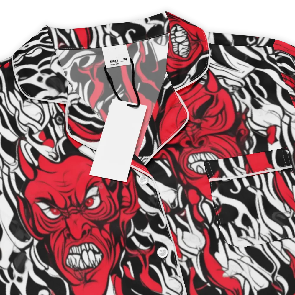 Devil’s Rorschach on Women's Short Sleeve Pajama Top — Product details