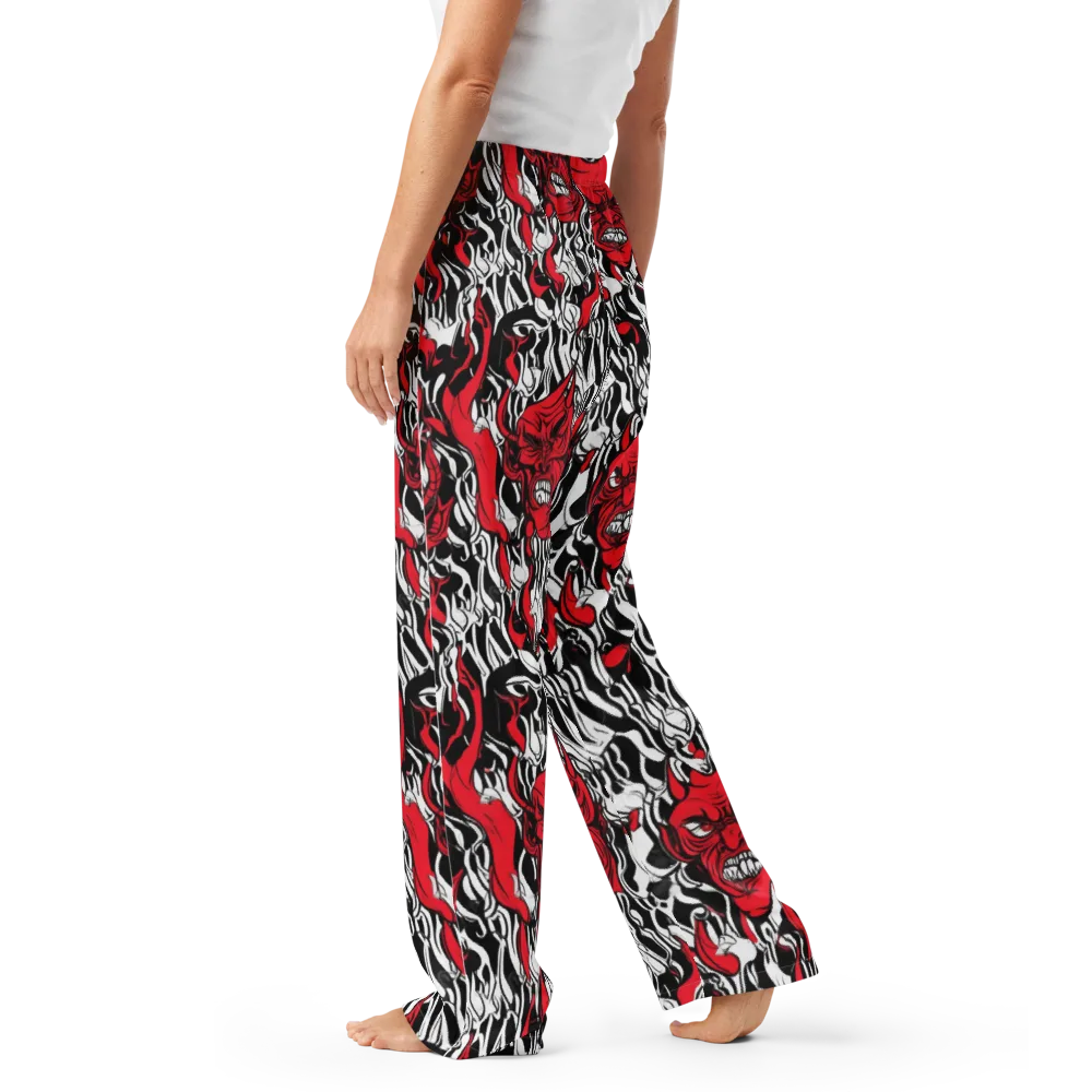 Devil’s Rorschach on Women's Pajama Pants — Left