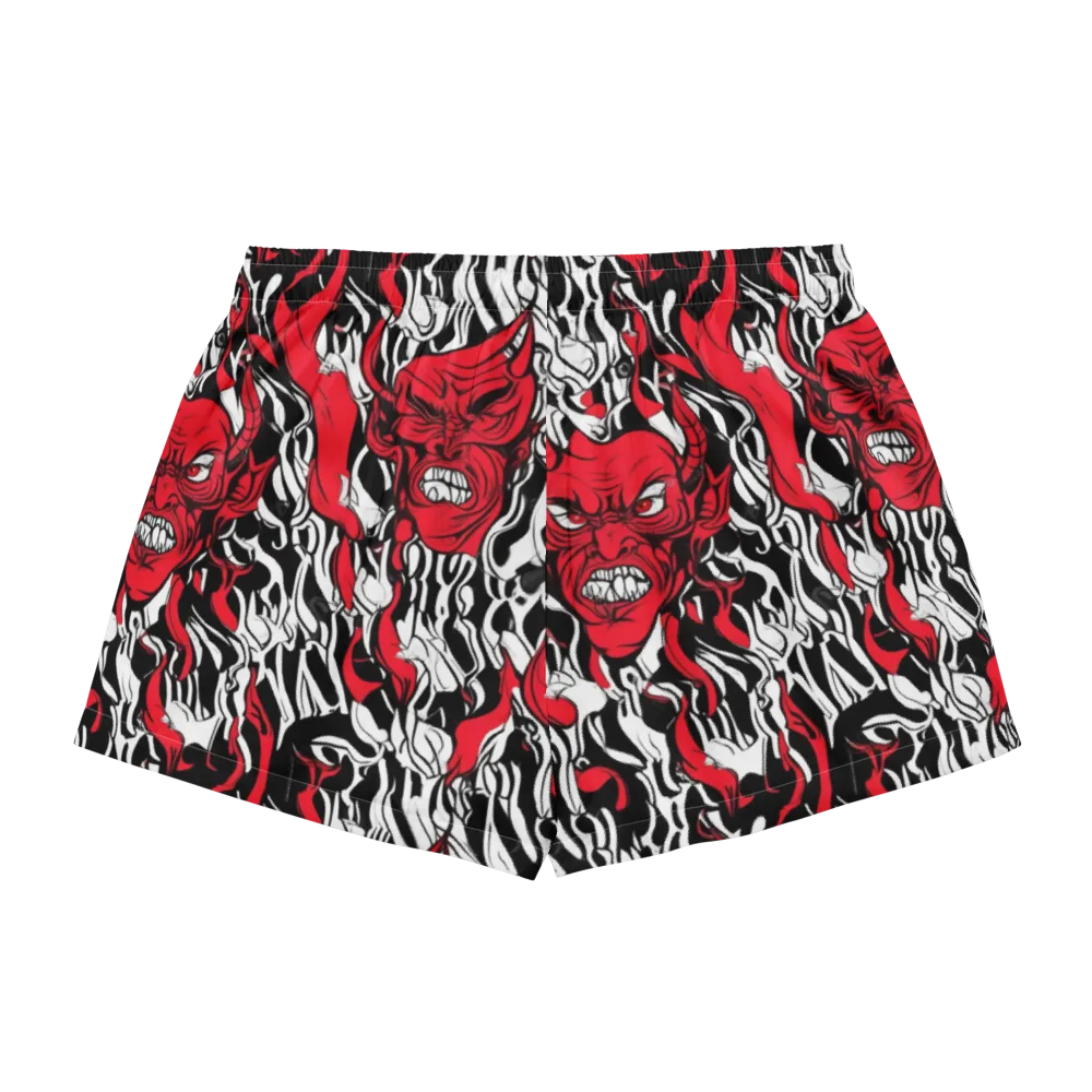 Devil’s Rorschach on Women's Pajama Shorts — Back