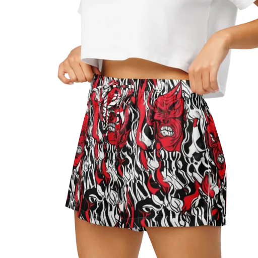 Devil’s Rorschach on a Women's Pajama Shorts