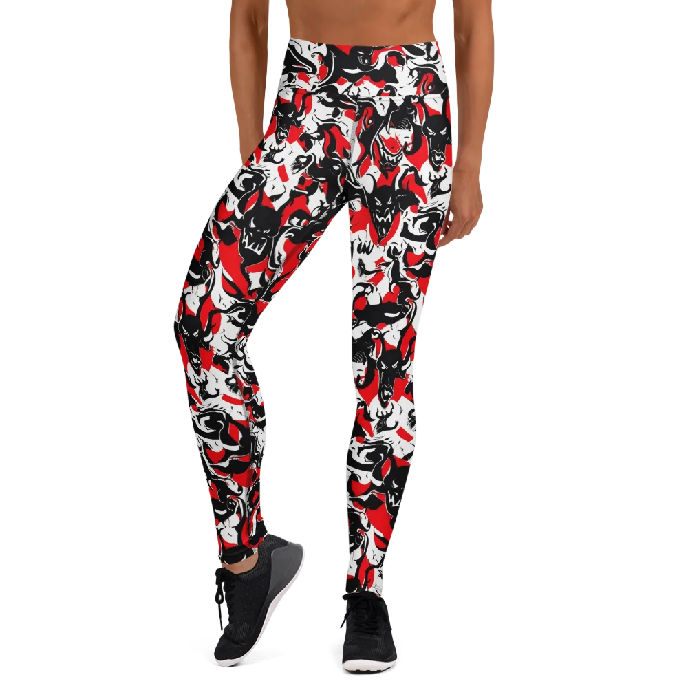 Inferno Bestiary on Yoga Leggings — Front