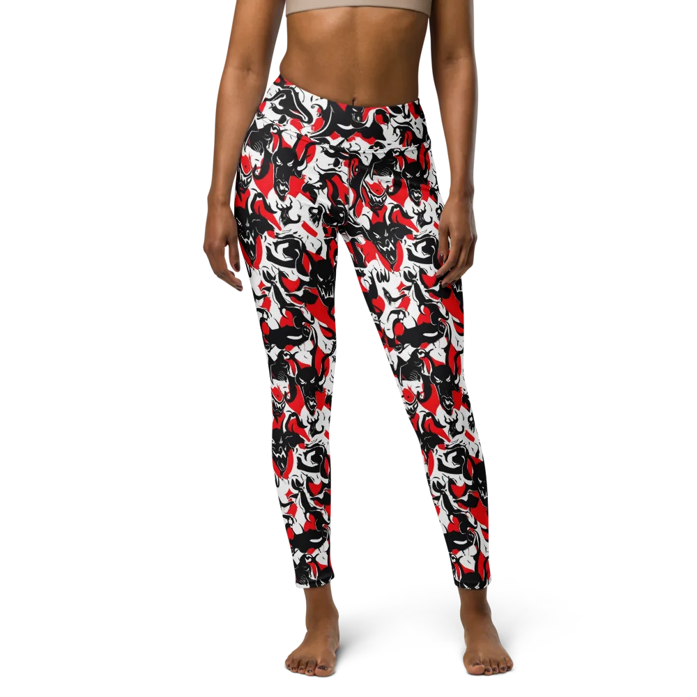 Inferno Bestiary on Yoga Leggings — Front