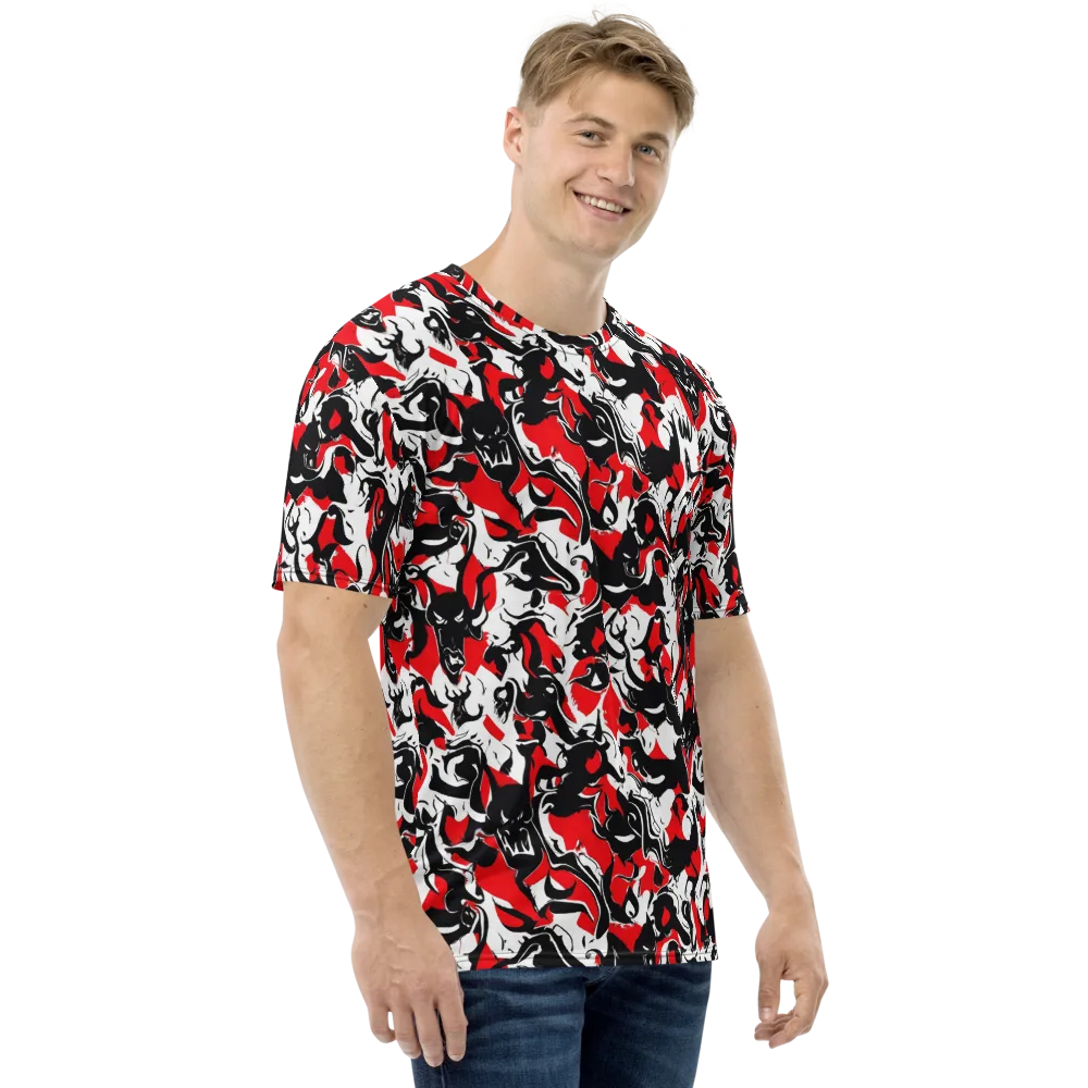 Inferno Bestiary on Men's Crew Neck T-Shirt — Right