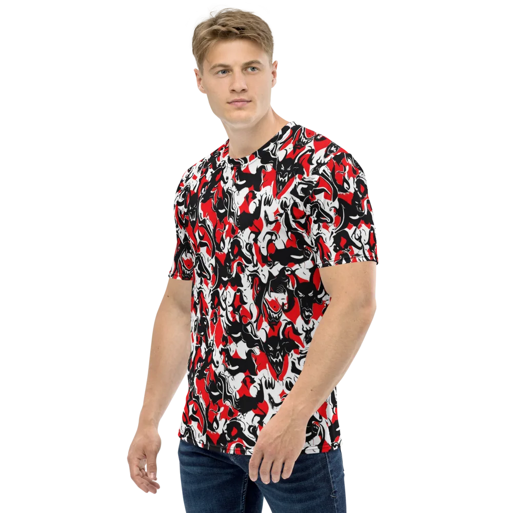 Inferno Bestiary on Men's Crew Neck T-Shirt — Left