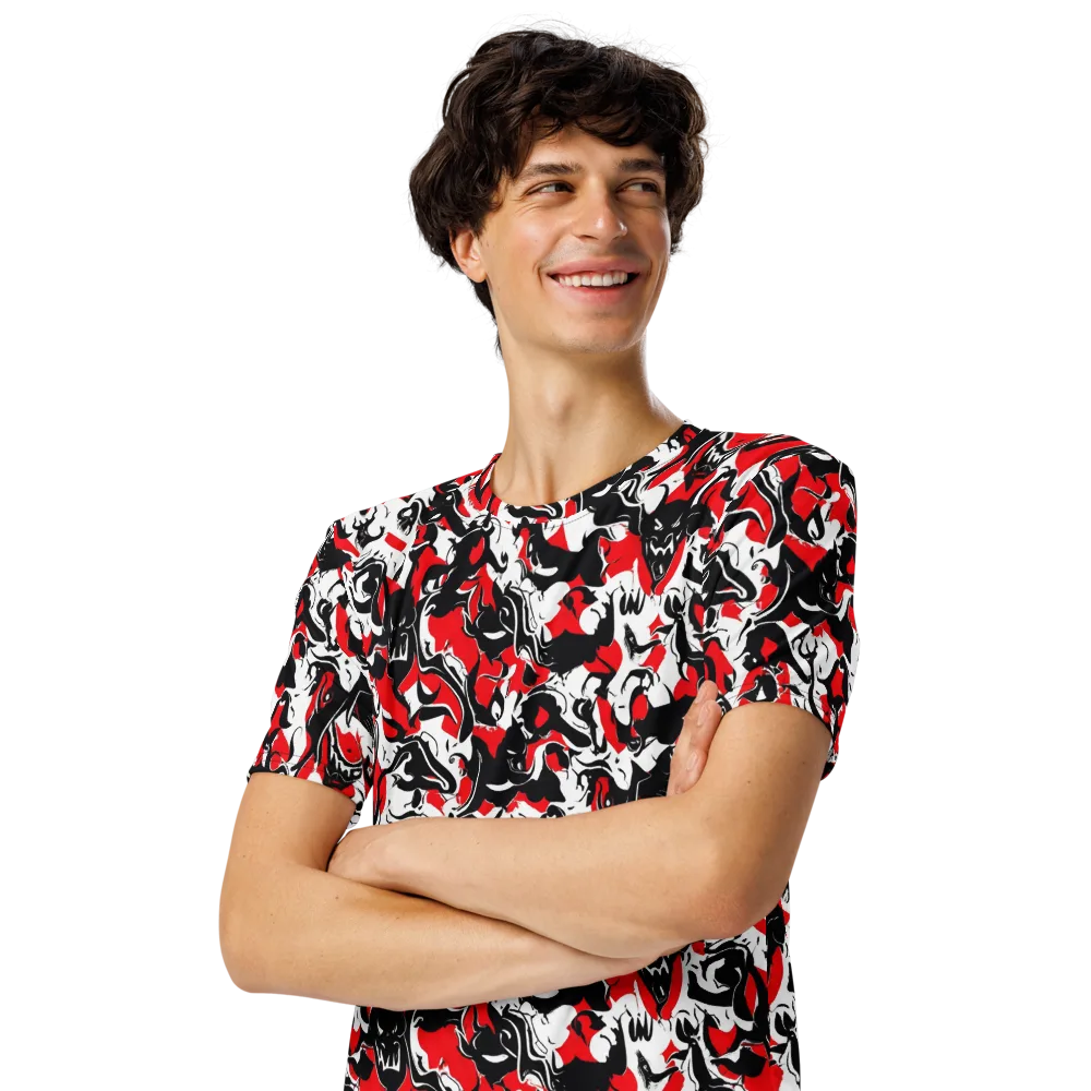 Inferno Bestiary on Men's Crew Neck T-Shirt — Left Front