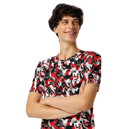 Inferno Bestiary on a Men's Crew Neck T-Shirt