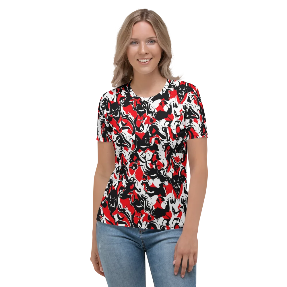Inferno Bestiary on Women's Crew Neck T-Shirt — Front
