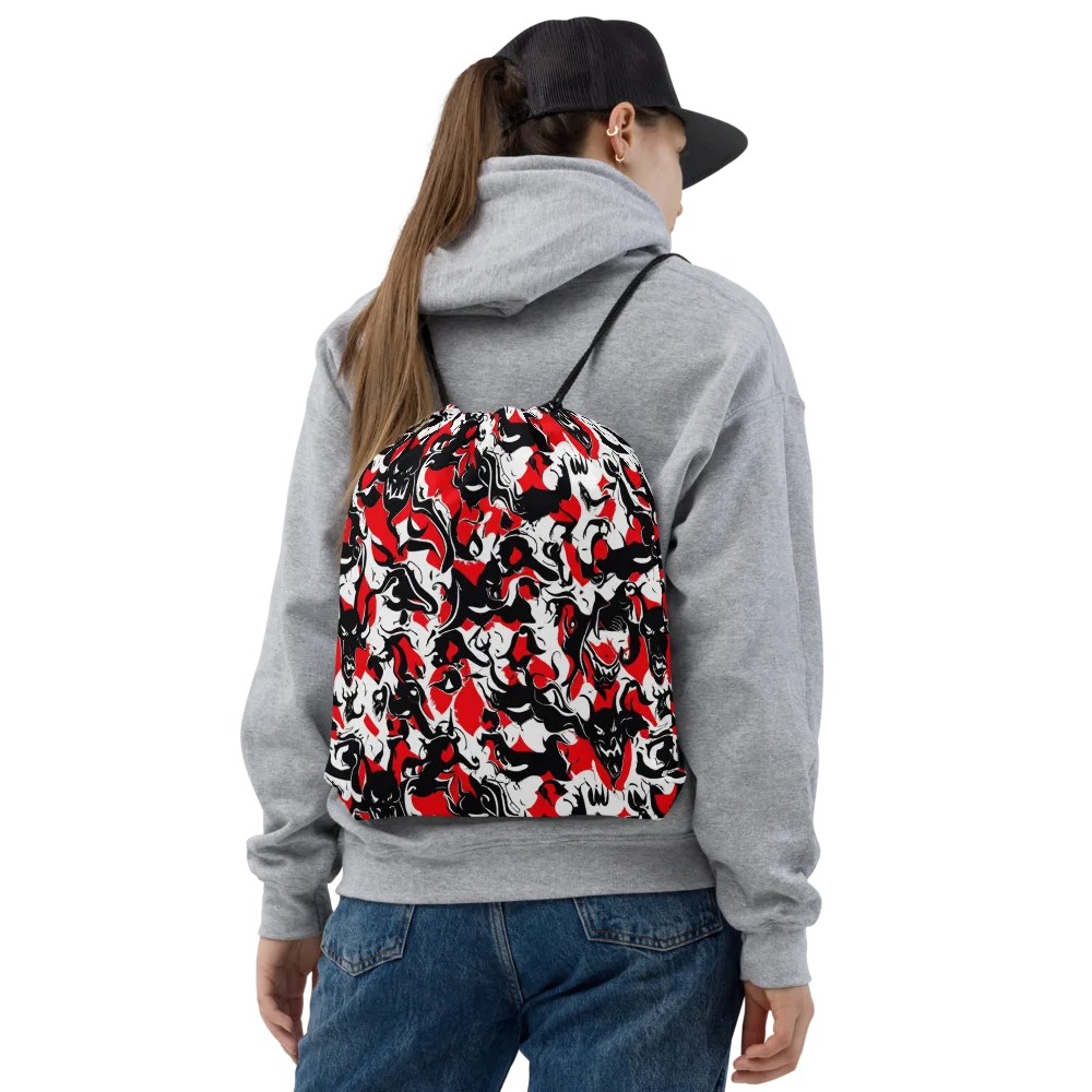 Inferno Bestiary on Drawstring Bag — Front