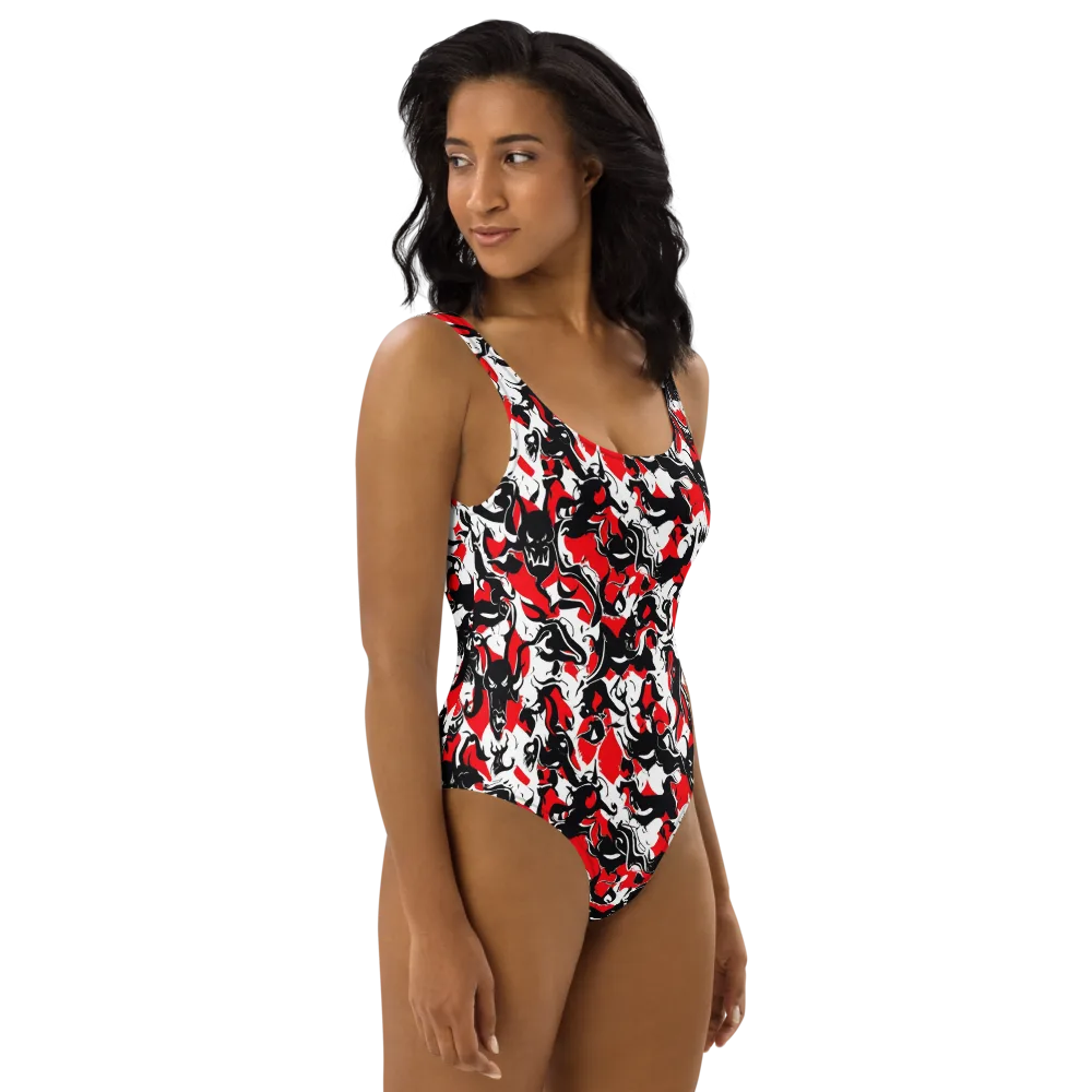 Inferno Bestiary on One-Piece Swimsuit — Right