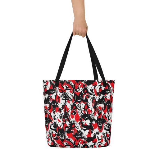 Inferno Bestiary on a Large Tote Bag W/ Pocket