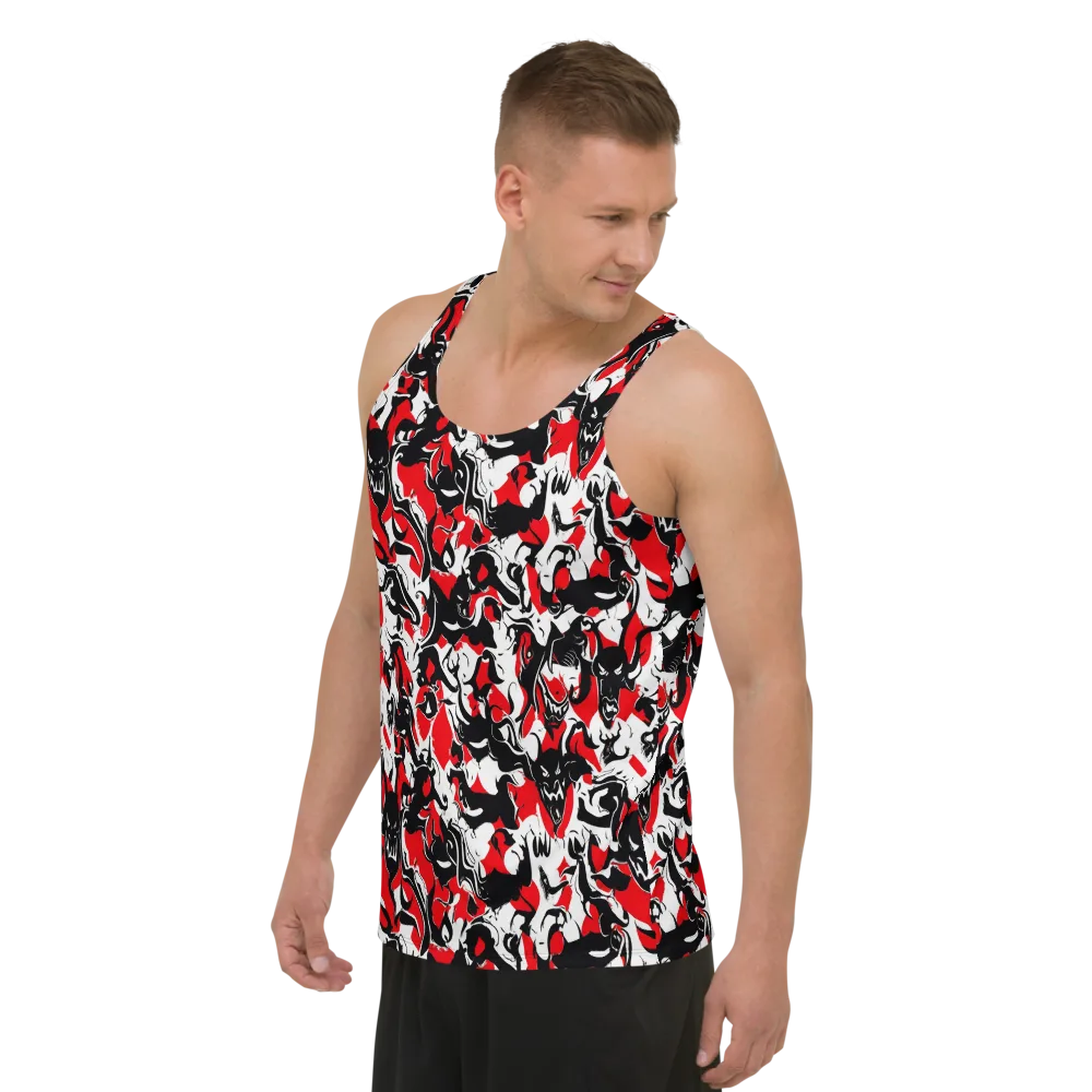 Inferno Bestiary on Men's Tank Top — Left Front