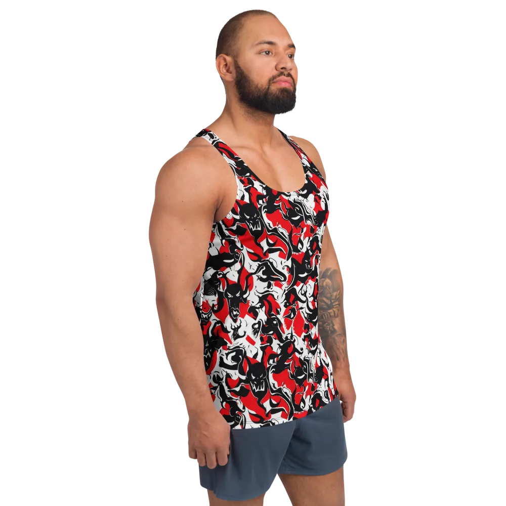 Inferno Bestiary on Men's Tank Top — Right Front