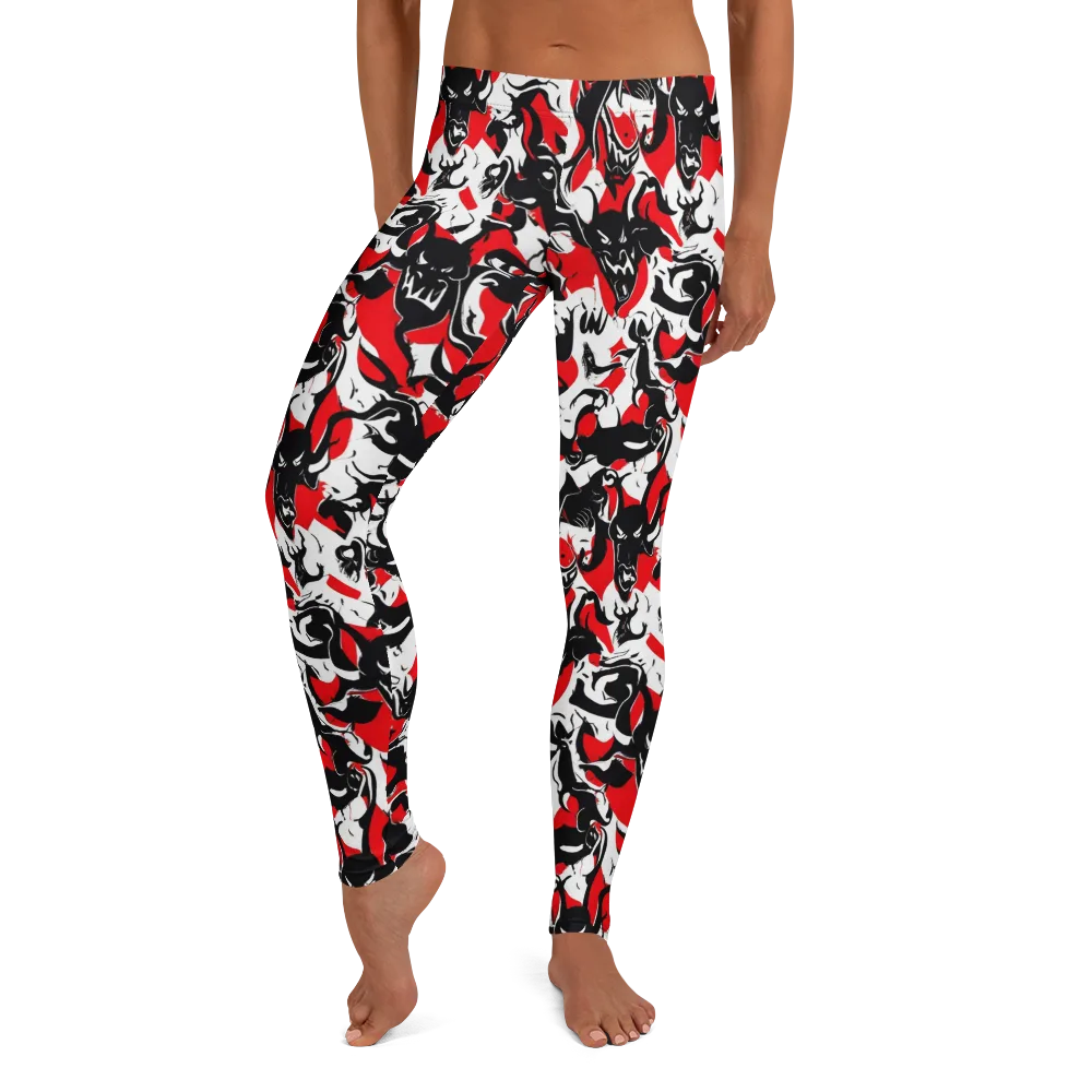 Inferno Bestiary on Leggings — Front