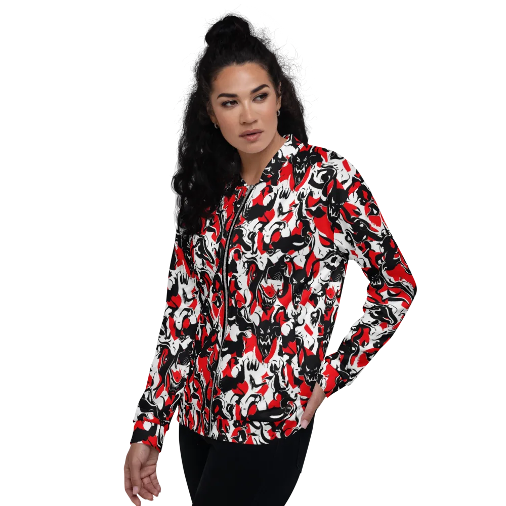 Inferno Bestiary on Bomber Jacket — Left