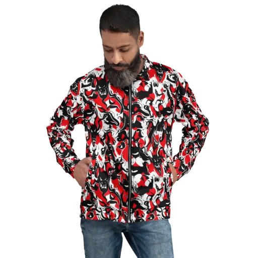 Inferno Bestiary on a Bomber Jacket