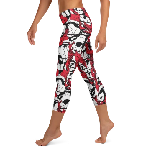 Crimson Ossuary on a Capri Leggings