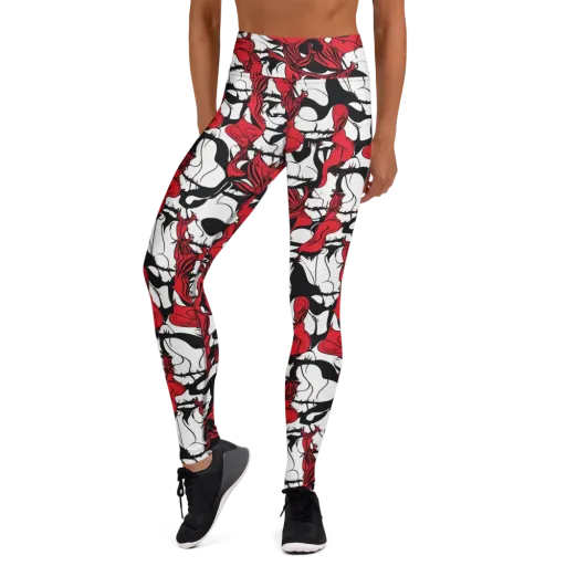 Crimson Ossuary on a Yoga Leggings