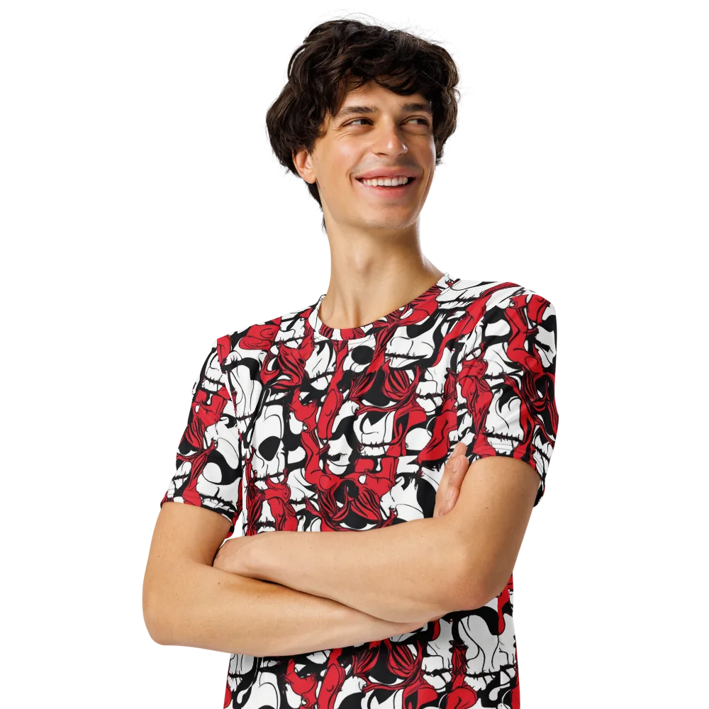 Crimson Ossuary on Men's Crew Neck T-Shirt — Left Front