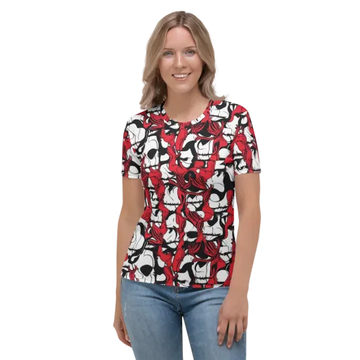 Crimson Ossuary on a Women's Crew Neck T-Shirt