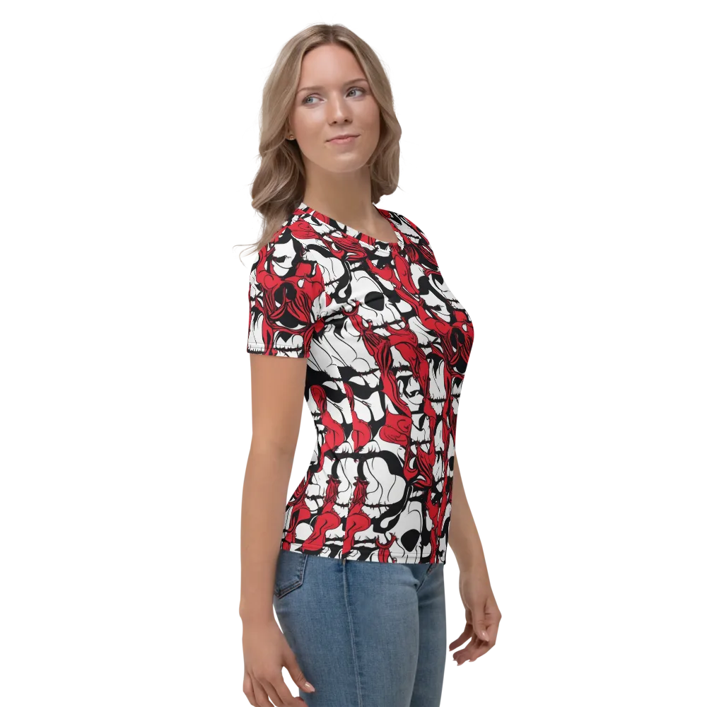Crimson Ossuary on Women's Crew Neck T-Shirt — Right