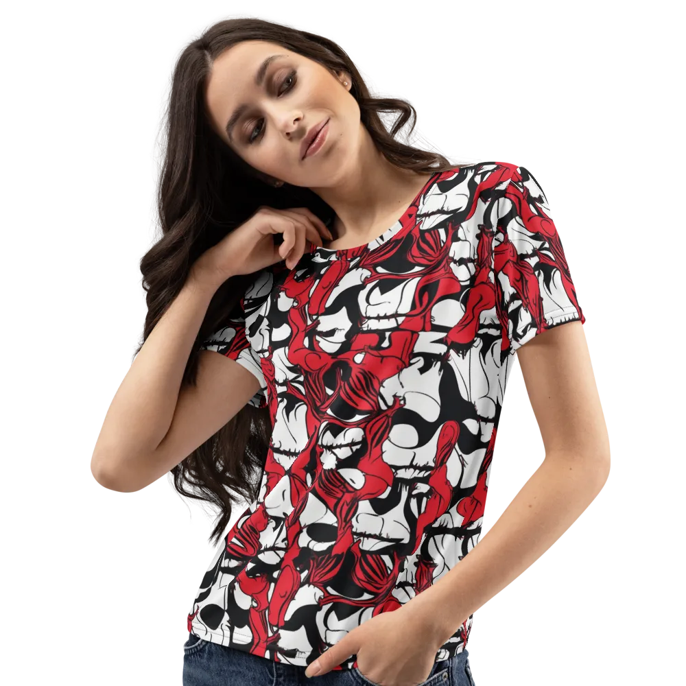 Crimson Ossuary on Women's Crew Neck T-Shirt — Left Front