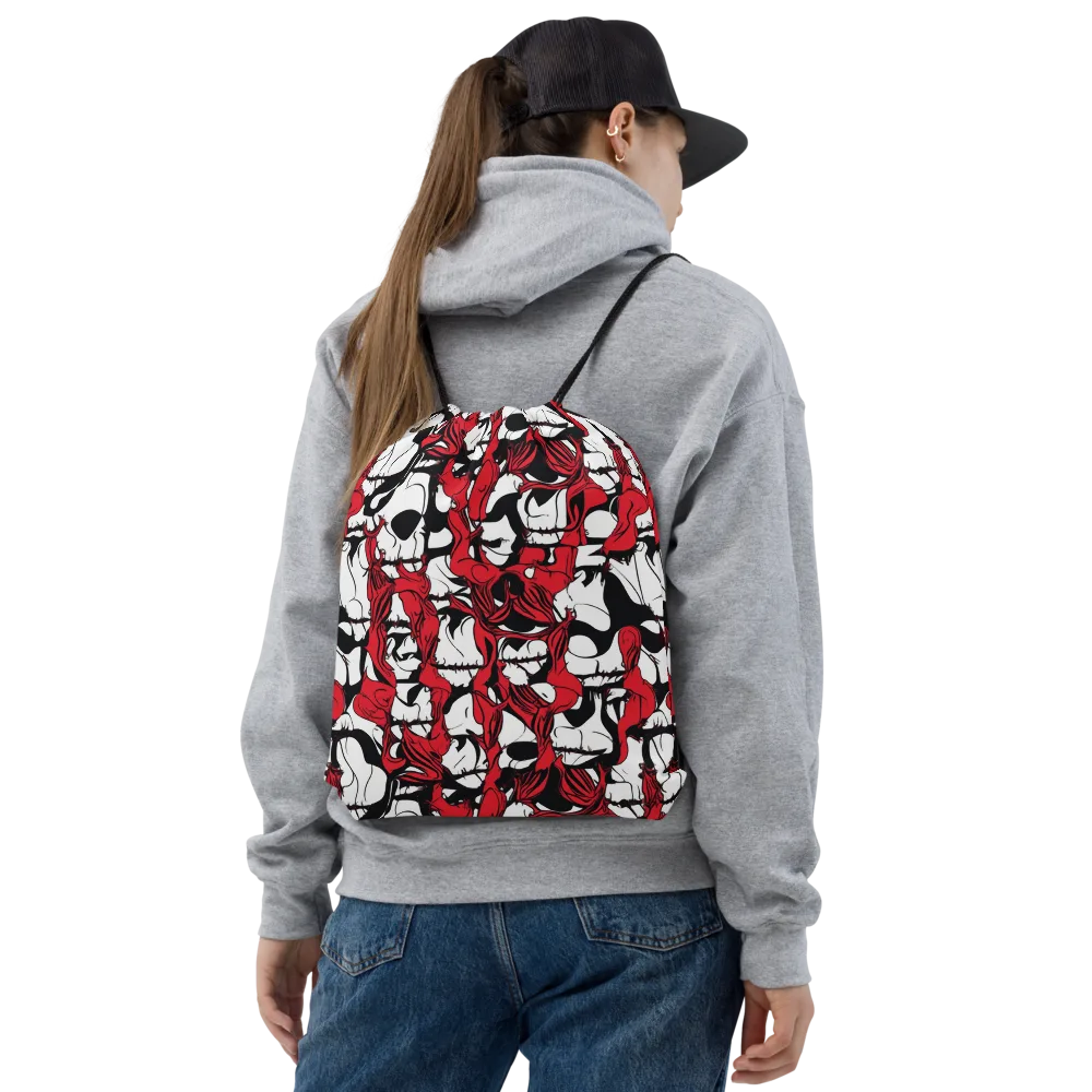 Crimson Ossuary on Drawstring Bag — Front