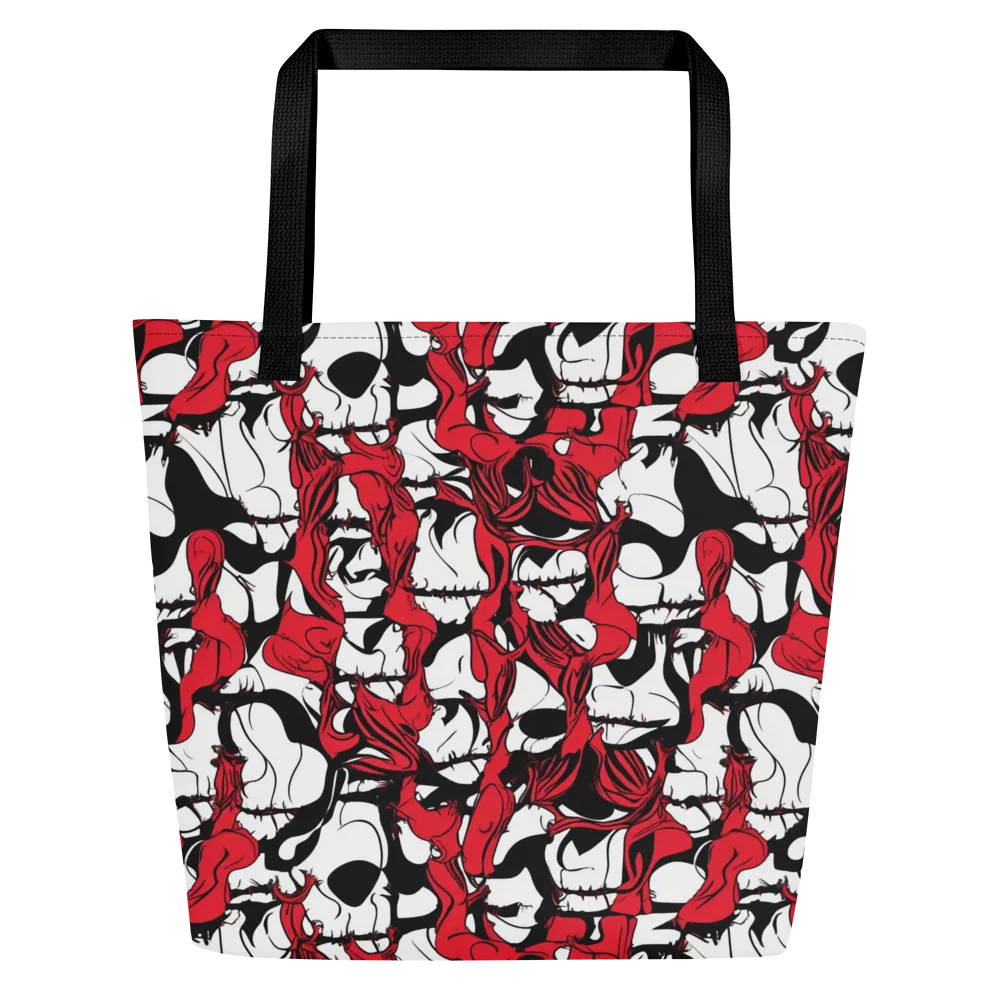 Crimson Ossuary on Large Tote Bag W/ Pocket — Front