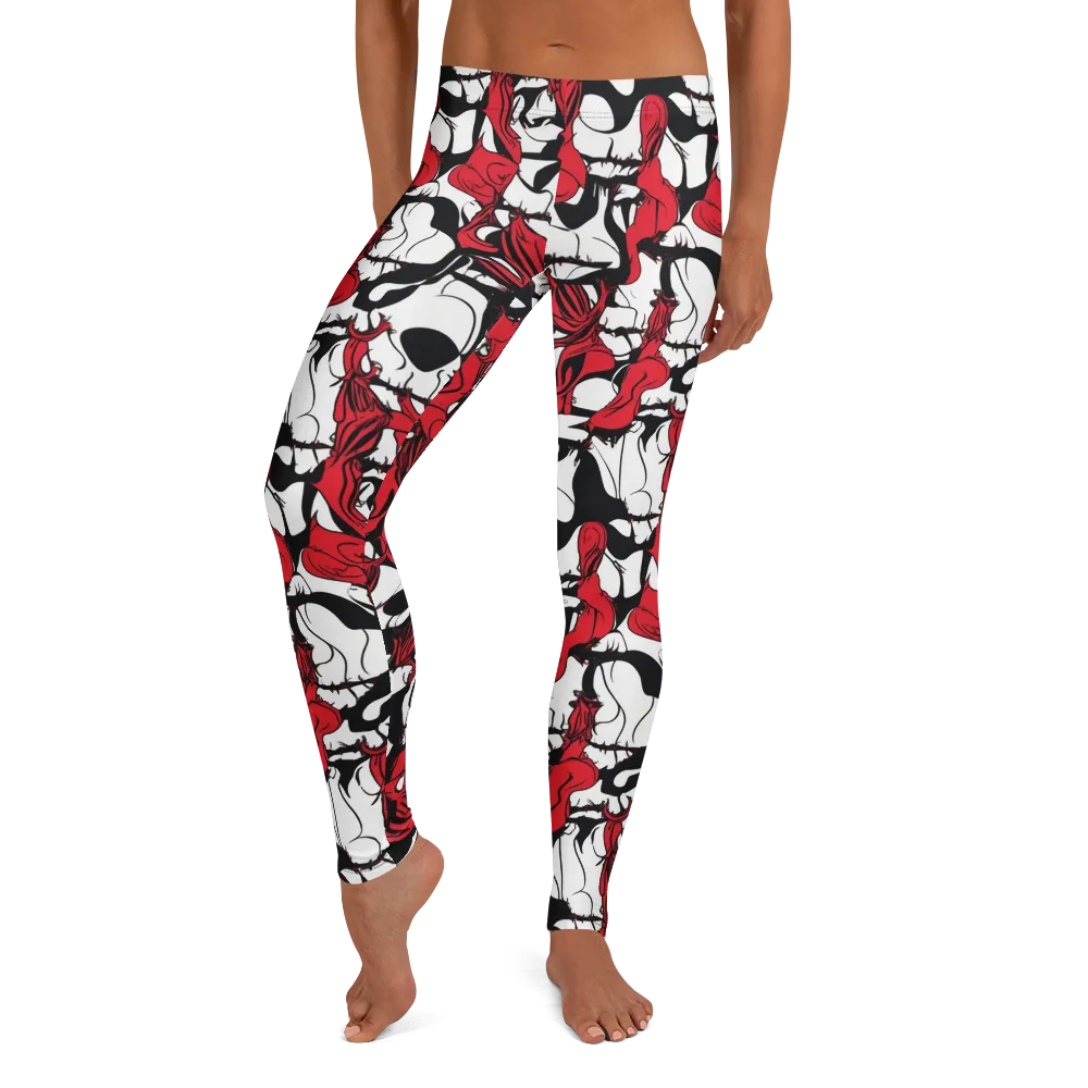 Crimson Ossuary on Leggings — Front