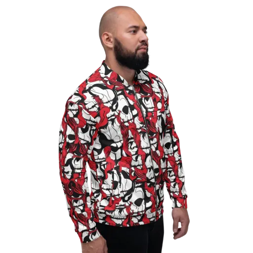 Crimson Ossuary on a Bomber Jacket