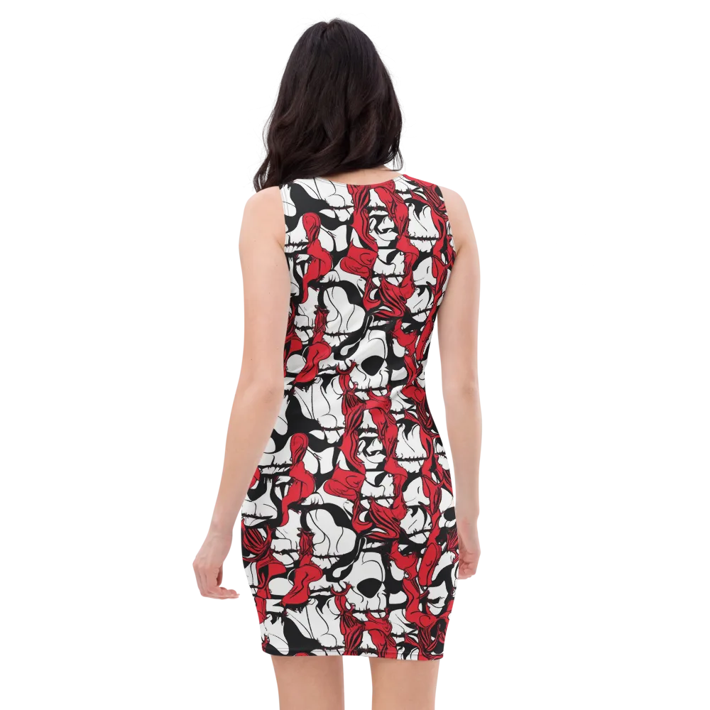 Crimson Ossuary on Bodycon Dress — Back