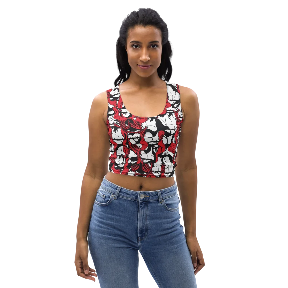 Crimson Ossuary on Crop Top — Front