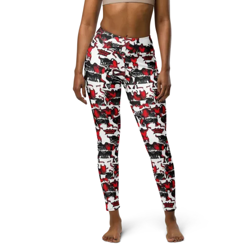 Hellfire Menagerie on a Yoga Leggings