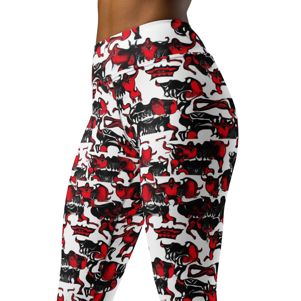 Hellfire Menagerie on Yoga Leggings — Left Front
