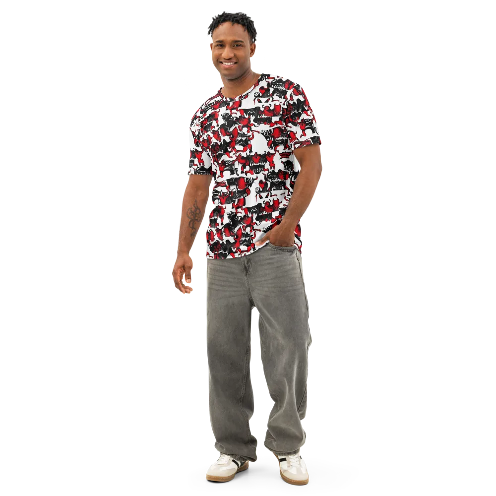 Hellfire Menagerie on Men's Cotton Crew Neck T-Shirt — Front